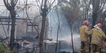 Gudang Tiner Terbakar di Teluknaga Tangerang