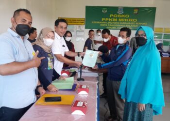 BPN Tangsel Sebar Sertipikat PTSL di Kelurahan Lengkong Gudang