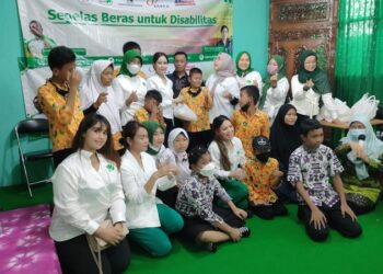Pertani HKTI Gelar Gerakan Segelas Beras Disabilitas di Tangerang Selatan