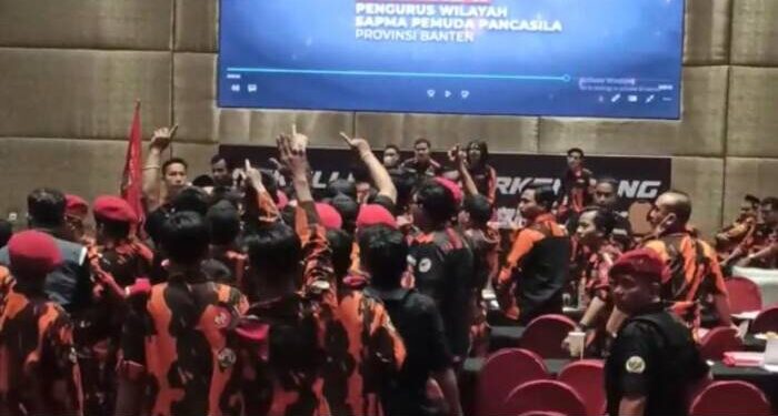 Musyawarah Wilayah (Muswil) II Satuan Siswa Pelajar dan Mahasiswa Pemuda Pancasila (SAPMA PP) Provinsi Banten, di Hotel Novotel Tangerang, Banten.