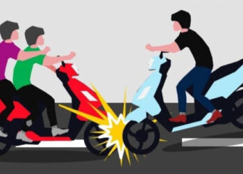 Dua Motor Tabrakan di Bawah Fly Over Ciputat, Satu Pengendara Tewas