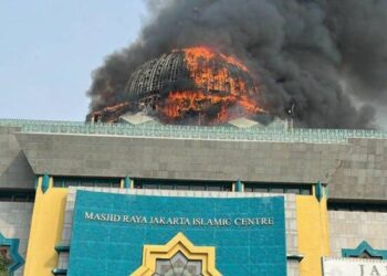 Kubah Masjid Jakarta Islamic Center Jakarta Utara Terbakar, Polisi Sebut Tidak Ada Korban Jiwa dan Korban Luka