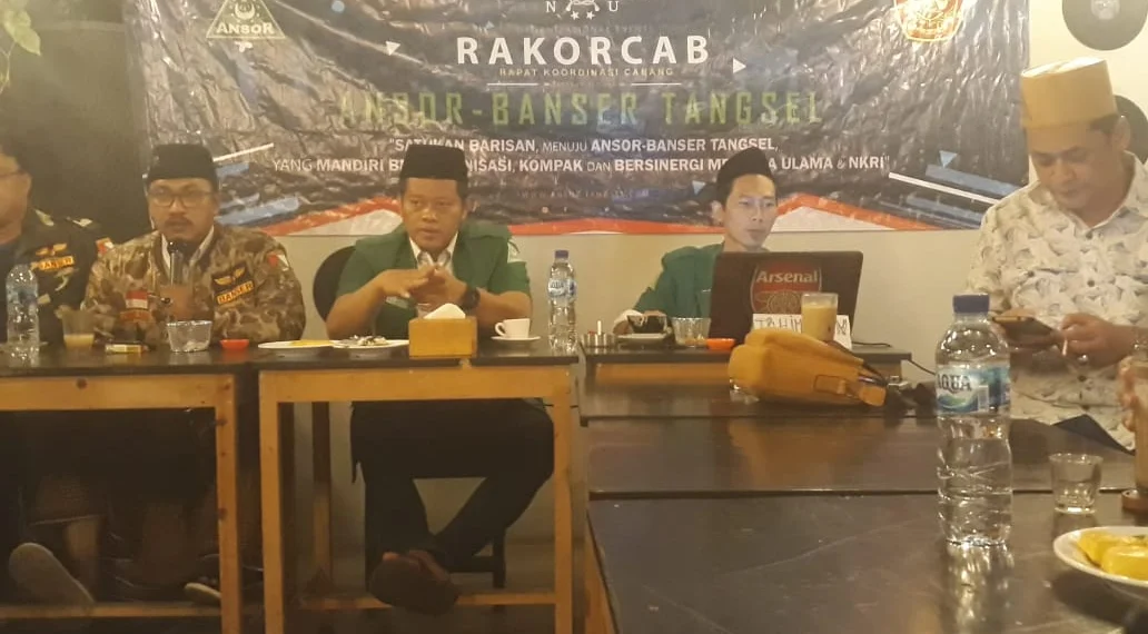 GP Ansor Tangsel Gelar Rakor Penguatan Organisasi di cafe Sembilan Coffee House Jalan Cilenggang 1 No.9, Cilenggang, Kecamatan Serpong, Kota Tangerang Selatan, Banten, Selasa (01/11/2022). AWAL