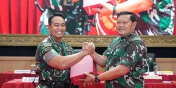 Jenderal Andika Serahkan Jabatan Panglima TNI ke Laksamana Yudo Margono
