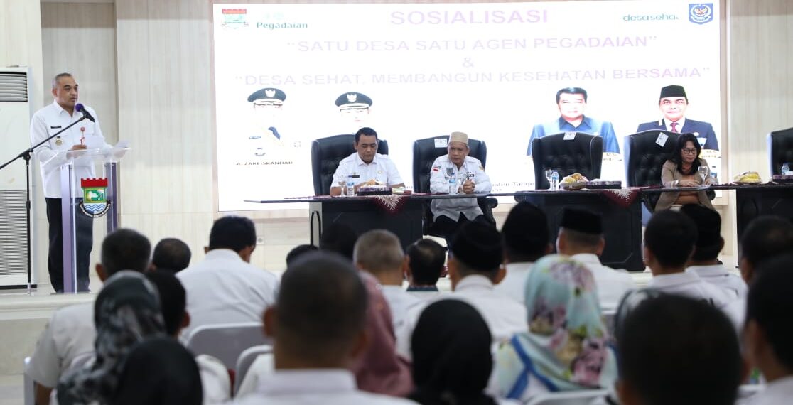 Bupati Tangerang Buka Sosialisasi Satu Agen Pegadaian Satu Desa Dan Desa Sehat