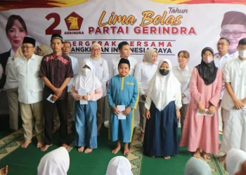 Santunan Anak Yatim Meriahkan HUT Ke-15 Partai Gerindra di Tangsel
