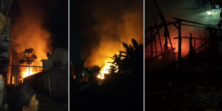 Rumah Lapak Pemulung di Pamulang Terbakar