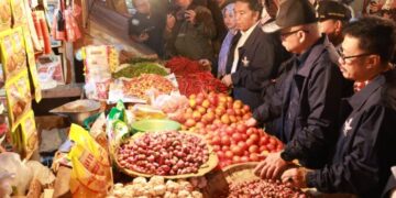 Pj Gubernur Banten Pantau Sembako di Pasar Rau