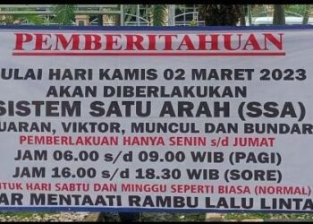 Mulai Hari Ini, Dishub Tangsel Berlakukan Sistem Satu Arah di Empat Titik