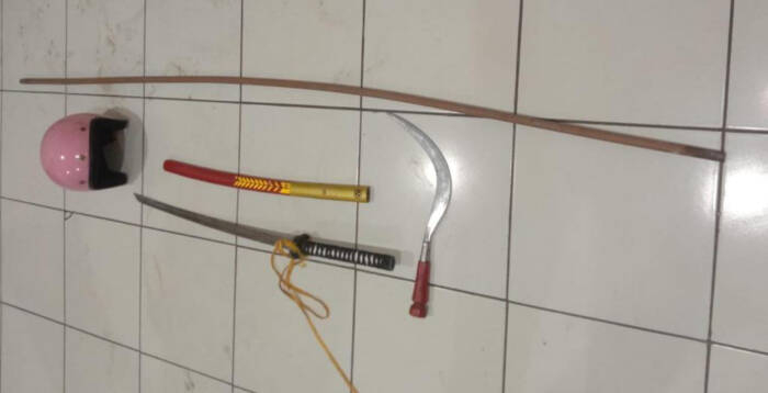 Polsek Neglasari Ciduk Tiga Pelaku Tawuran di Depan TPU Selapajang