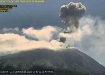 PVBMG Warning! Gunung Ili Lewotolok NTT Kembali Erupsi