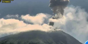 PVBMG Warning! Gunung Ili Lewotolok NTT Kembali Erupsi
