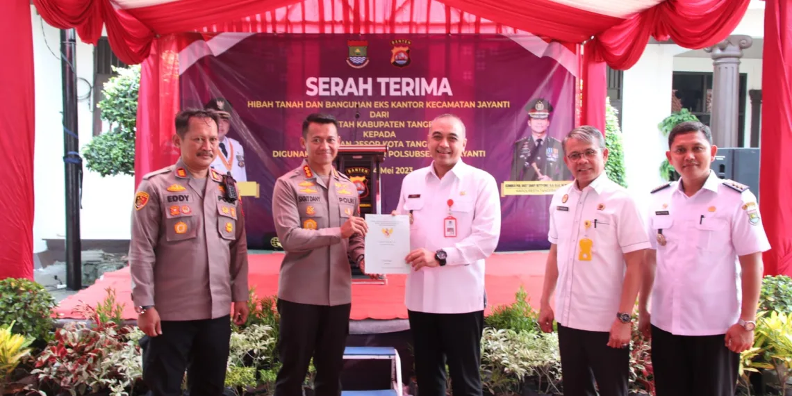 Tanah dan Bangunan Eks Kantor Kecamatan Jayanti Dihibahkan ke Polresta Tangerang