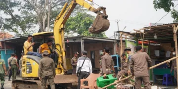Ratusan PKL di Sepatan Digusur Satpol PP Kabupaten Tangerang