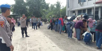 Polsek Pakuhaji Pulangkan 19 Pelajar Terduga Pelaku Tawuran ke Orang tuanya