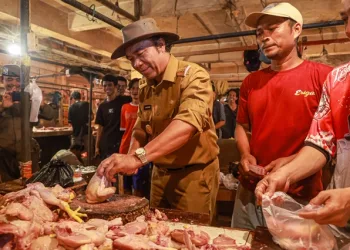 Pj Gubernur Banten Al Muktabar Jadi Tukang Ayam Potong Dadakan