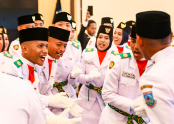 50 Anggota Paskibraka HUT ke-78 RI Tingkat Kota Tangerang Selatan Dikukuhkan