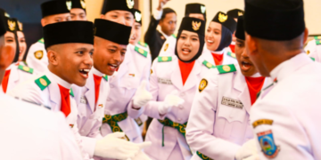50 Anggota Paskibraka HUT ke-78 RI Tingkat Kota Tangerang Selatan Dikukuhkan