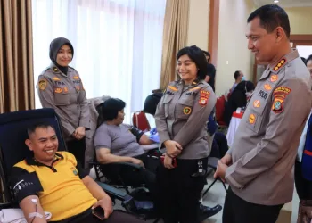 Gandeng PSMTI dan RS Kanker Dharmais, Polres Metro Tangerang Kota Gelar Donor Darah