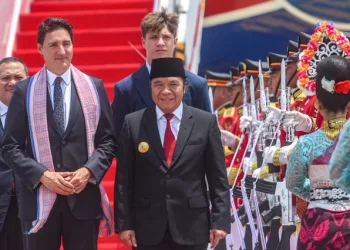 Pj Gubernur Banten Al Muktabar Sambut Kedatangan Perdana Menteri Kanada Justin Trudeau
