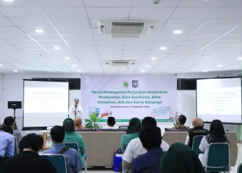 Maksimalkan Pelayanan Adminduk, Disdukcapil dan RS Hermina Ciruas Teken PKS