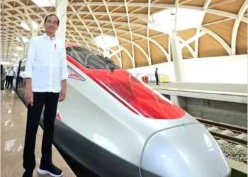 Presiden Jokowi Tinjau Kereta Cepat Jakarta-Bandung
