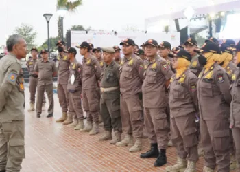 Ratusan Anggota Satpol PP Amankan HUT Ke-391 Kabupaten Tangerang