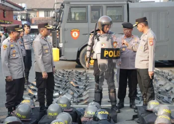 Persiapan Pengamanan Pemilu 2024, Kapolres Metro Tangerang Kota Cek Ratusan Alut dan Alsus Polri