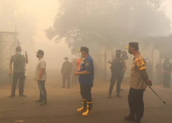 Polres Metro Tangerang Kota Dirikan Posko Pengamanan di Area Kebakaran TPA Rawa Kucing