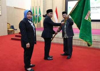 Pj Gubernur Al Muktabar Lepas Kafilah Provinsi Banten Pada STQHN 2023 Jambi