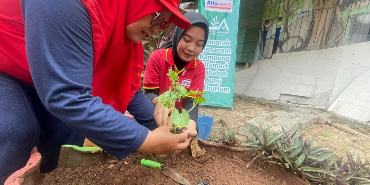 Kampung Alfamart Sahabat Bumi Anthurium Gelar Semarak Menanam di Kota Tangerang