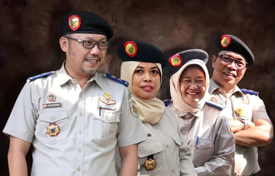 Kepala BPN Kota Depok Indra Gunawan dan jajaran yang kini mendapatkan penempatan baru. (Foto BPN Kota Depok)