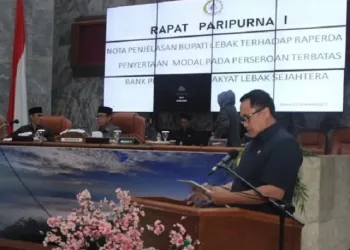 Rapat Paripurna, Pj. Bupati Lebak Sampaikan Nota Penjelasan Raperda Penyertaan Modal