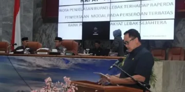 Rapat Paripurna, Pj. Bupati Lebak Sampaikan Nota Penjelasan Raperda Penyertaan Modal