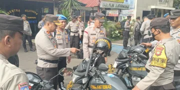 Polsek Jatiuwung Gelar Apel Persiapan Pengamanan Pemilu 2024