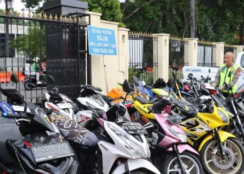 24 Sepeda Motor Berknalpot Brong Dikandangkan di Polrestro Tangerang Kota