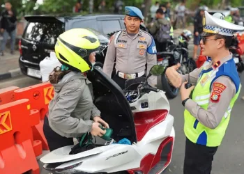 Polrestro Tangerang Kota Kandangkan 81 Motor Berknalpot Brong