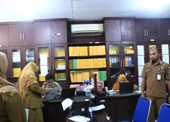 Sidak, BKPSDM Pastikan Pegawai Pemkab Serang 100 Persen Masuk Kerja