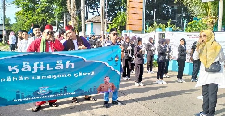 Pawai Ta’aruf MTQ Serpong Utara Diikuti Ribuan Orang