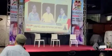 TKN Fanta Hankam Prabowo Gibran bersama Barisan Betawi Gemoy Indonesia Maju Nobar Debat Cawapres