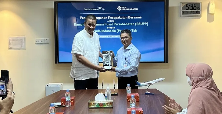 Garuda Indonesia dan RSUP Persahabatan Jalin Kerja Sama