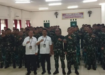 Ratusan Personil TNI AD Batalyon Arhanud 1/Purwa Bajra Cakti Ikuti Sosialisasi SPT Tahunan di KPP Pratama Serpong