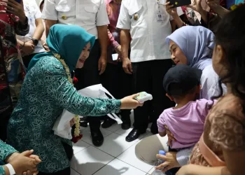 Pj Ketua TP PKK Provinsi Banten, Serahkan Bantuan Nugget kepada Posyandu Merpati Putih Kota Tangerang