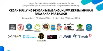 PWI Babel Ucapkan Terimakasih Kepada Mitra yang Mendukung Suksesnya Workshop Cegah Bullying