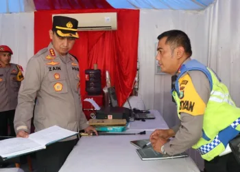 Pastikan Kesiapan Personil Pada Musim Mudik, Kapolres metro Tangerang Kota Cek Pos Pam dan Pos Yan