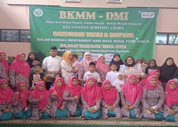 Senyum Cerah Yatim Piatu di Bulan Suci, PT Indah Kiat Tebar Kebaikan di Serpong Utara