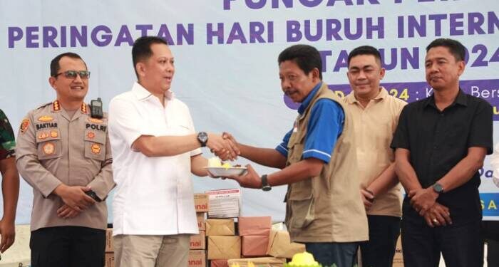 Pj Bupati Tangerang Pimpin Puncak Peringatan Hari Buruh 2024