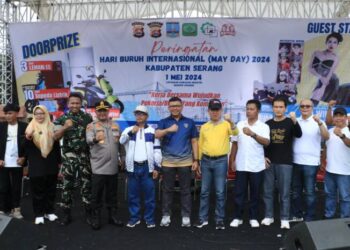 May Day 2024, Sekda Ajak Buruh Jaga Investasi di Kabupaten Serang