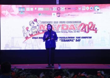 Hadiri Puncak Mayday 2024, Bupati Serang Pastikan Keberadaan Investasi Kondusif