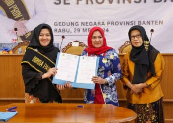 Bunda Paud Provinsi Banten Tine Al Muktabar Sinergikan Program Paud dalam Revitalisasi Posyandu